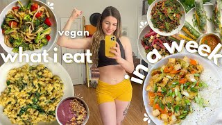 how I EAT & EXERCISE  in a week to Stay Fit ! ( realistic + vegan recipes )