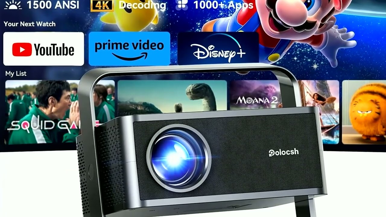 Polocsh P7 4K Projector Review: Auto Focus, WiFi 6 & 10,000+ Apps