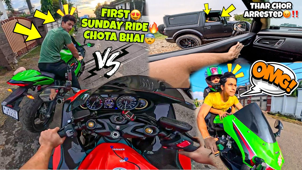 First Sunday Ride of Chota bhai😍🔥 Thar Chor Milgaya😡 Chor Running😨  My Family Vlogs