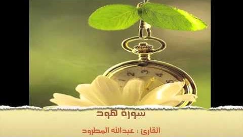 تلاوة مختارة ( من سورة هود ) القارئ / عبد الله المطرود