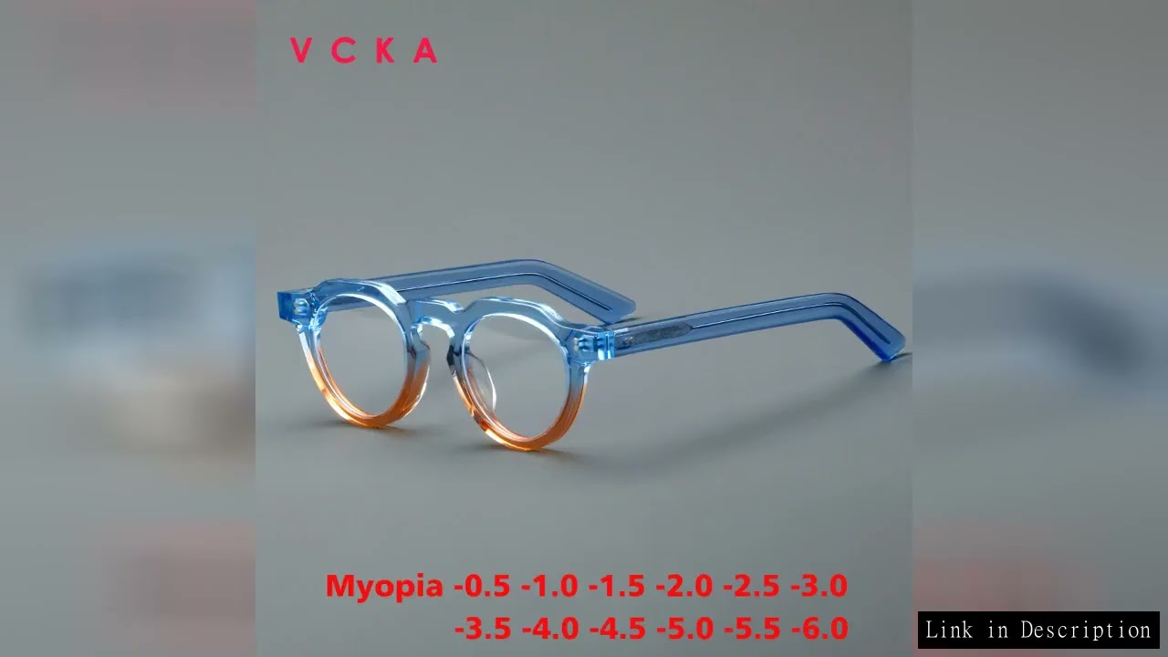 VCKA 2025 New Hot  Acetate Men Myopia Eyeglasses Anti-blue Frames Prescription Glasses Women Retro L