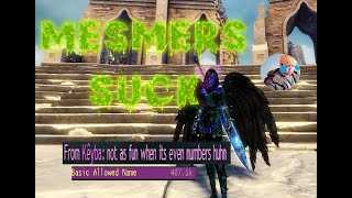 Skilled Harbinger vs HACKING MESMER! GW2 WvW Salty Mesmer Using DODGE BOT!