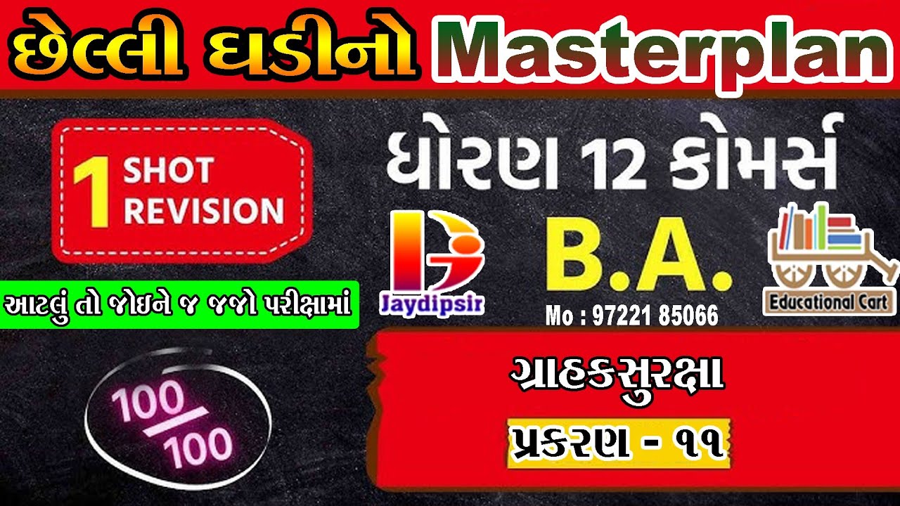 Complete Std 12 BA Ch 11 ONE SHOT | BA Chapter 11 Revision | Board Exam 2025 | Educational Cart