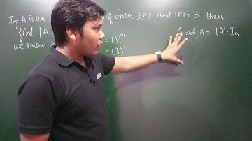 38. Determinants - Ex#2- If A is an invertible matrix of order 3 and |A| = 3, then find |A adjA|