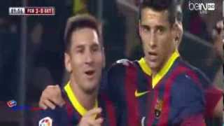اهداف مباراة برشلونه 4-0 خيتافي ( كأس الملك)2014/1/8 (فهد العتيبي) HD