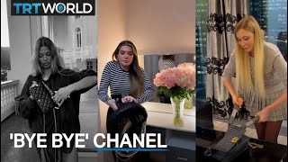 Russian influencers are destroying their Chanel bags in protest