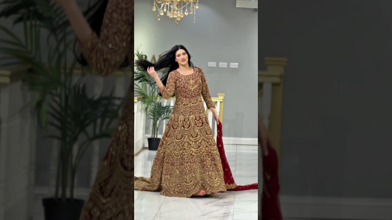 WATCH FULL👀 AMAZING NEW MOST BEAUTIFUL RED LONG DRESS FOR BARAT FUNCTION BY 7AATRANG🫠❤️ 