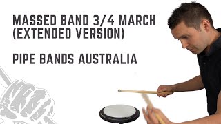 Australia Massed Band Drum Score 3/4 March Extended Version Play Along