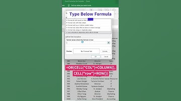 Highlight Rows and Column | #excelclasses #exceltutorial #excel #shortsfeed