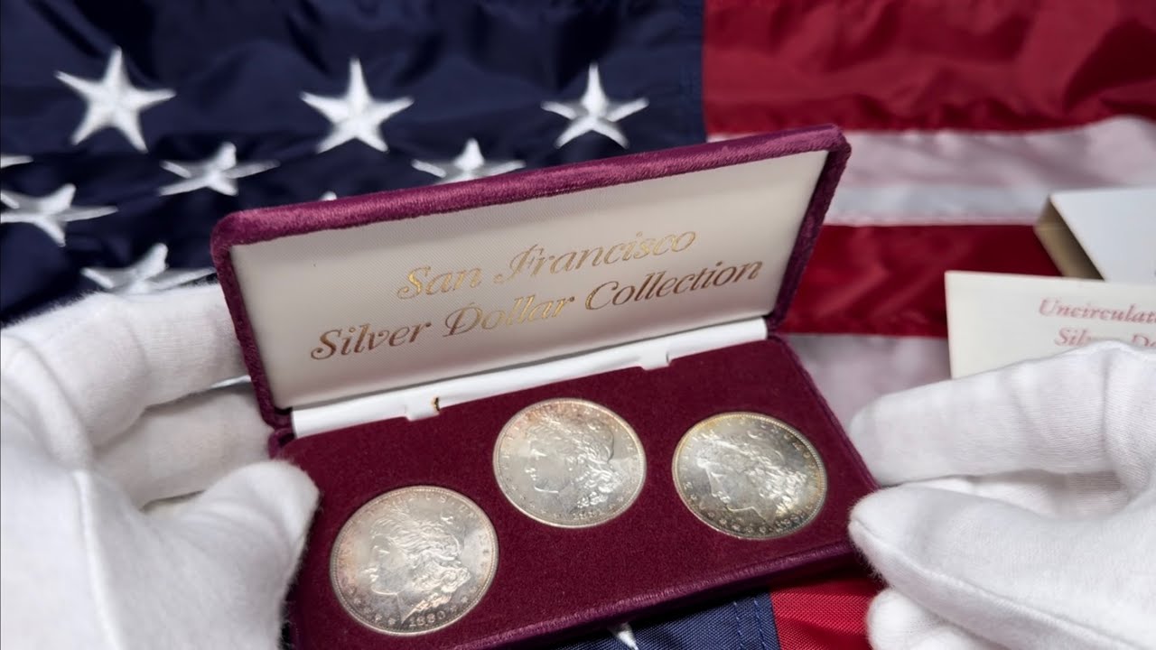 San Francisco Morgan Dollar Littleton Set — 1880-S 1881-S 1882-S | Набір срібних доларів Моргана 
