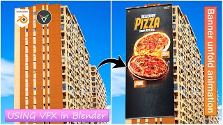 Create Banner Unroll CGI Ads Using VFX in Blender | Blender Tutorial #cgi #vfx #blender #animation