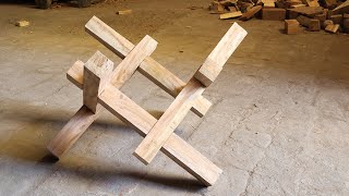 Easy way to DIY ! Simple woodworking to make an illusion table base !