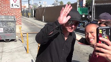 Steve Marker from Garbage talks about how they came up with band name outside Jimmy Kimmel Live in H