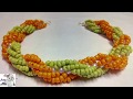 #51 How to make Pearl Beaded Double Spiral Necklace (Type 3) || Diy || Jewellery Making