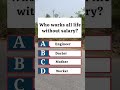 Who works all life without salary?🤔 #quiz #quizshorts #trivia #shorts