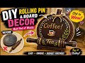 DIY Miniature Rolling Pin &amp; Board Decor 🪵 | Cute Kitchen Craft Under ₹100