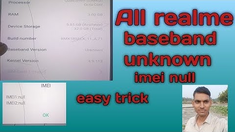 Realme 2 baseband unknown | Realme 2 imei null | Realme 2 no service