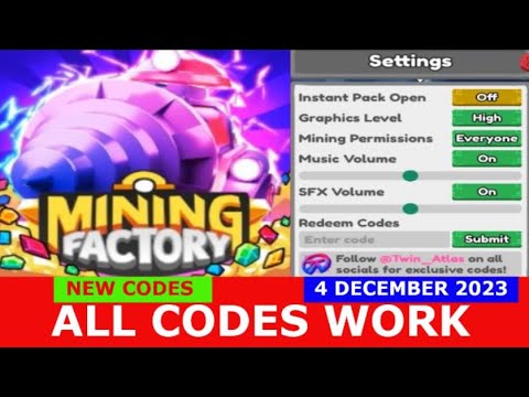 All *Secret* Mining Factory Tycoon Codes  Codes for Mining Factory Tycoon  Roblox 2023 