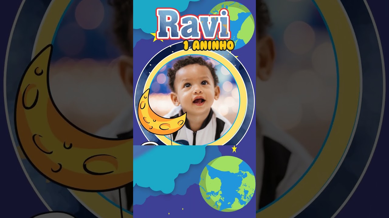 Convite animado Astronauta