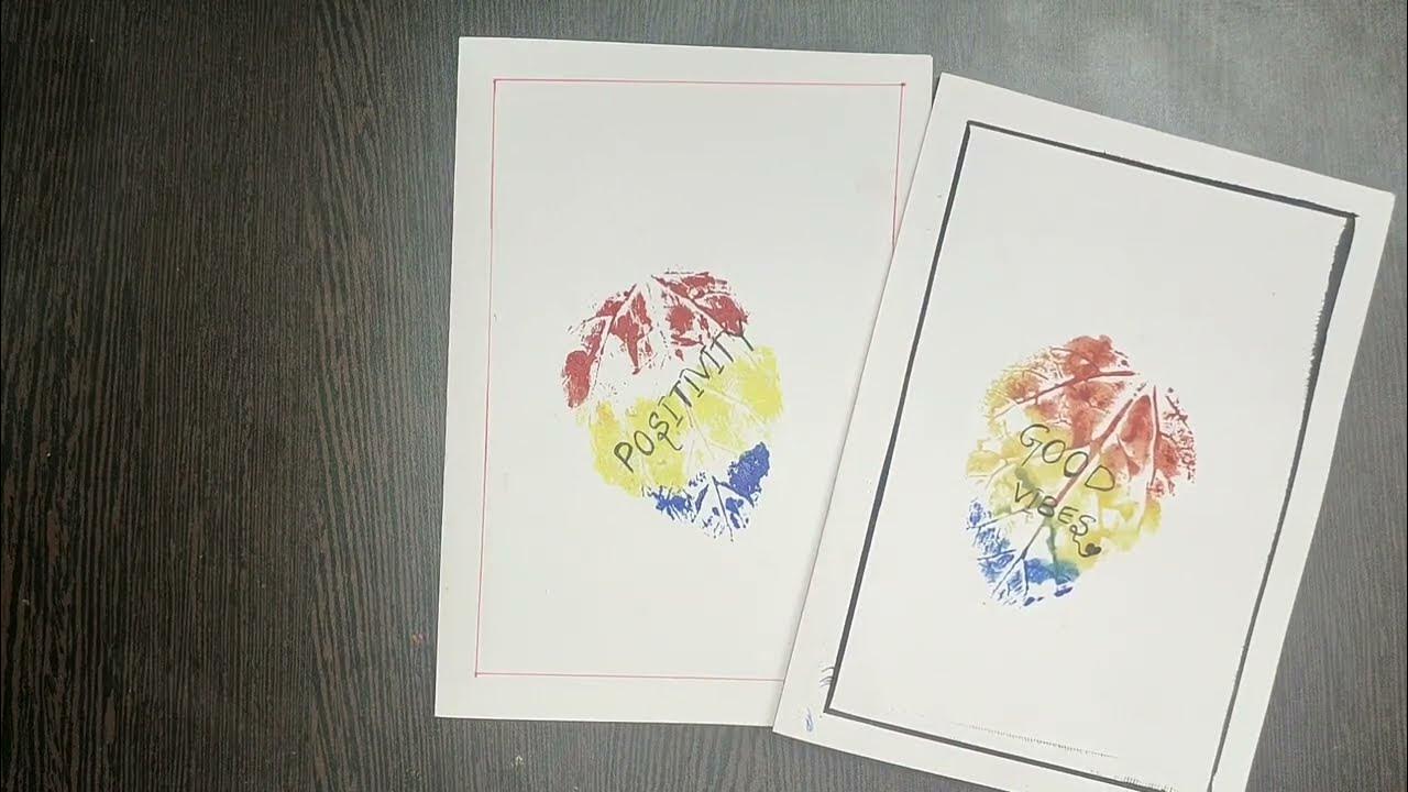 how-to-do-leaf-printing-diy-greeting-cards-unicornvlogs-youtube