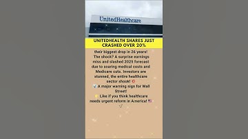 UnitedHealth Stock CRASHES! | Biggest Fall in 26 Years 📉 #usa #usanews #unitedstates