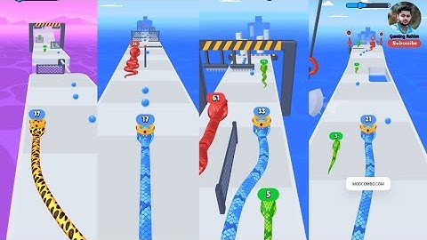 SNAKE RUN RACE - Color Math Game (Gameplay part 1)