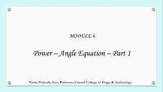 Module 6 - 5. Power - Angle equation - Part 1