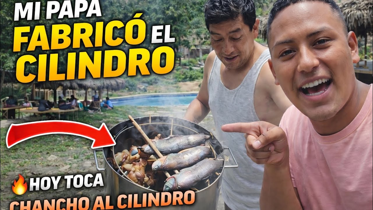 Mi papá fabricó este cilindro… y hoy hicimos chancho al cilindro 🔥