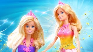 Spielspaß Mit Puppen. Barbie Die Meerjungfrau Möchte Prinzessin Sein. Puppenvideo Für Kinder.