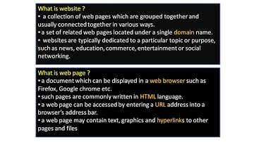 What is website, web page, web server, web browser, host and client ?