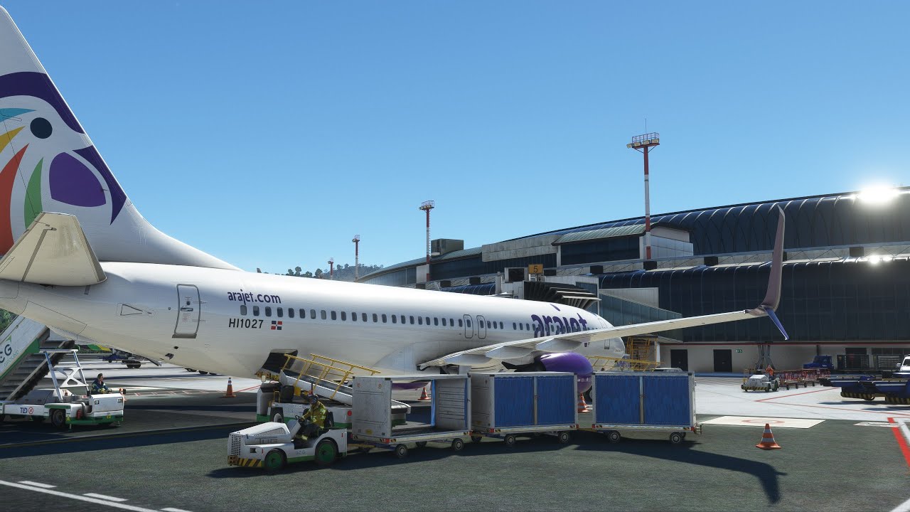 ARAJET PMDG 737 800 GSX PRO SANTIAGO RD A MEDELLIN - YouTube