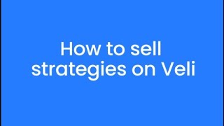 How to Sell Strategies on Veli screenshot 5