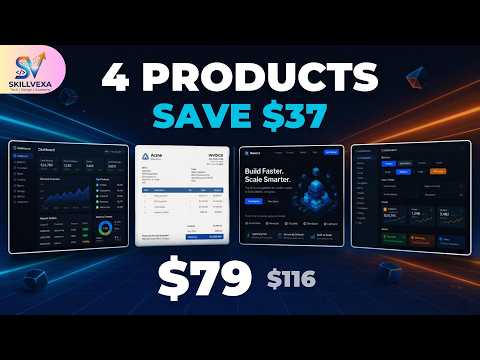 4 Products in 1 Bundle — Save $37 | PHP SaaS Kit + Invoice System + Landing Pages + Admin UI Kit