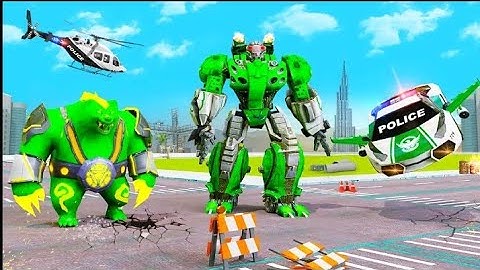 Bear Robot Transformation || Police Flying Car Robot Transform || LA LA  Games