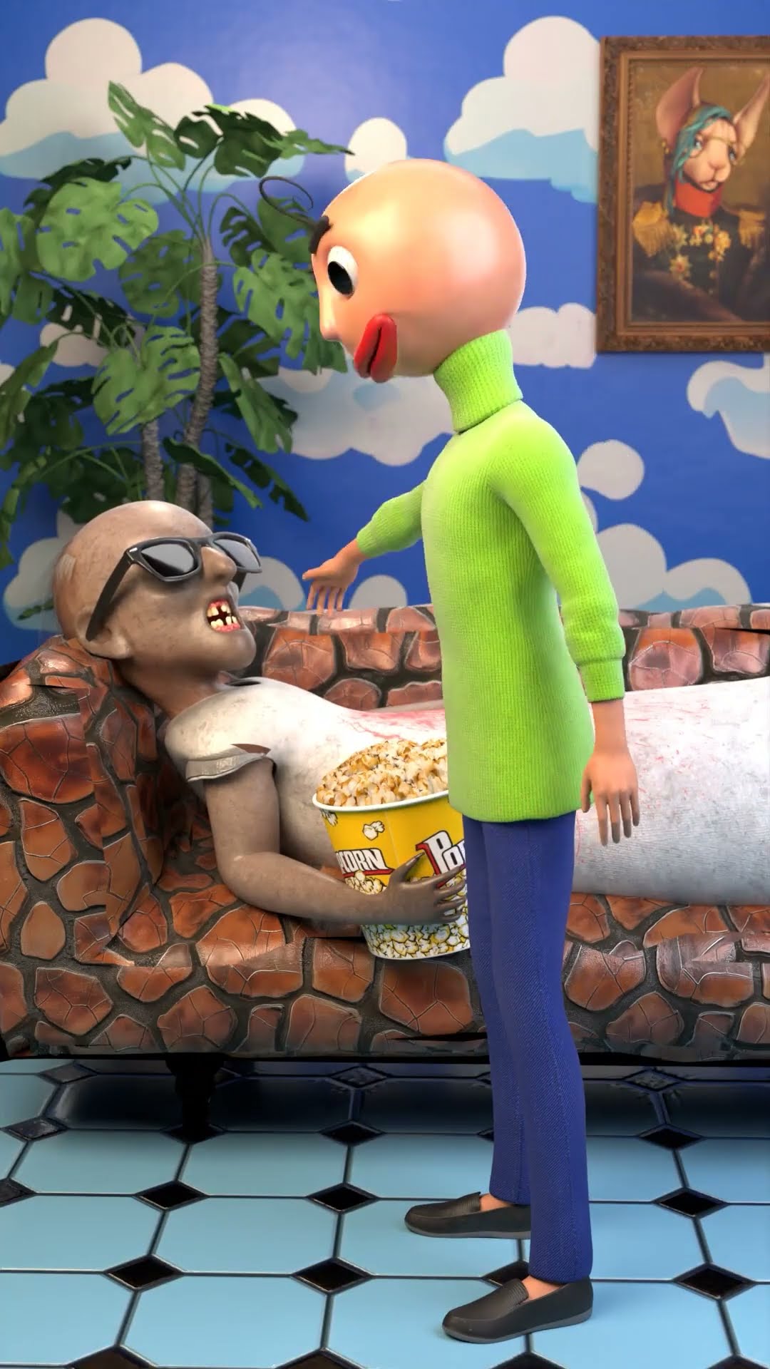 Baldi wants Popcorn! #shorts