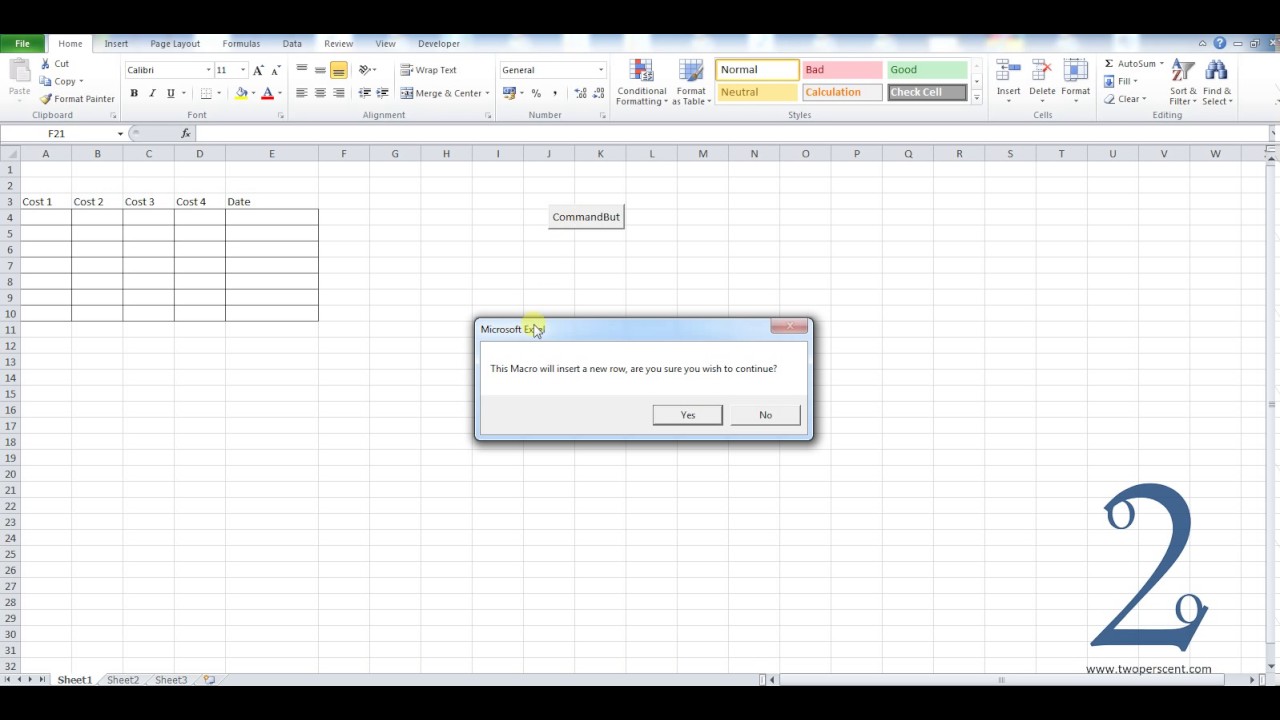 Update Adding a Yes No message box to Excel VBA macros