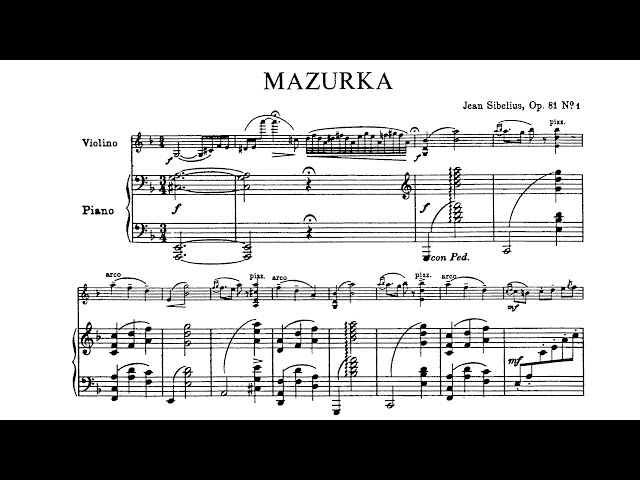Sibelius: 5 Pieces for Violin and Piano, Op.81 (Ricci) - YouTube