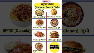 national food of different countries #gk #food #shorts