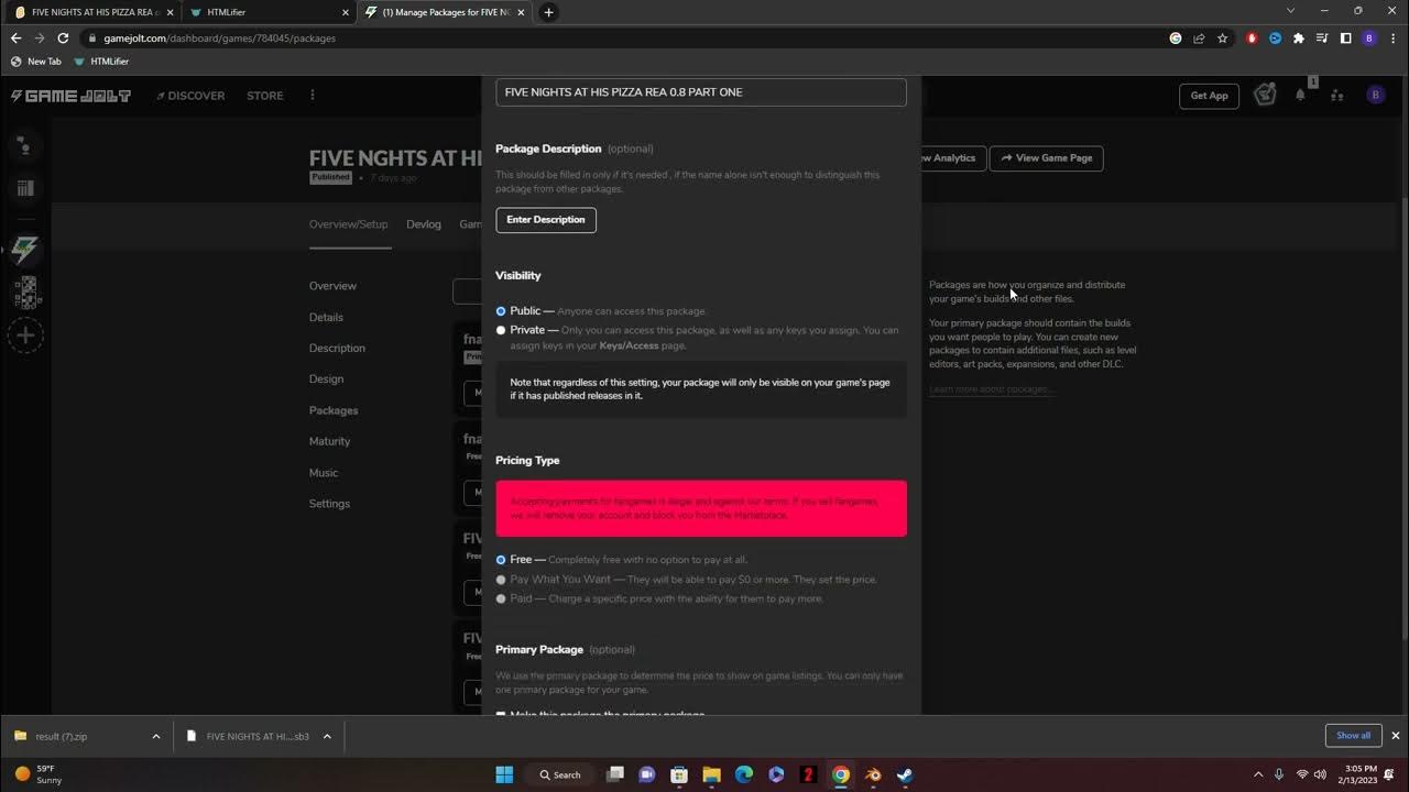 How to post a scratch game on gamejolt youtube