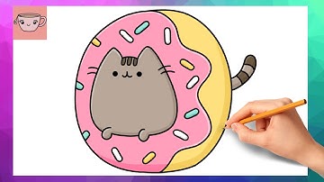 How To Draw Pusheen Donut | Cute Easy Drawing Tutorial