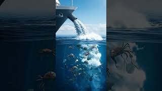 Ship Through Garbage into the Ocean 🚢🌊#OceanPollution #SaveTheSea #ProtectMarineLife #CleanTheOcean