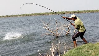 unique fishing|Big River fishes catching by Singal hook |in krishna river