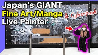 Japan's Incredible Traveling Gigantic Fine Art (Cyberpunk) Mangaka