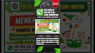 🔴🔴Spanduk PPDB TK Free CdrX7 #ytshort