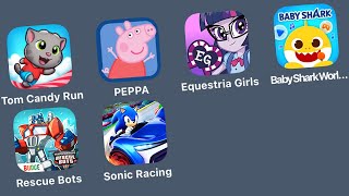 Talking Tom: Candy Run,Peppa Pig World,My Little Pony: Equestria Girls,Baby Shark World,Sonic Racing screenshot 5