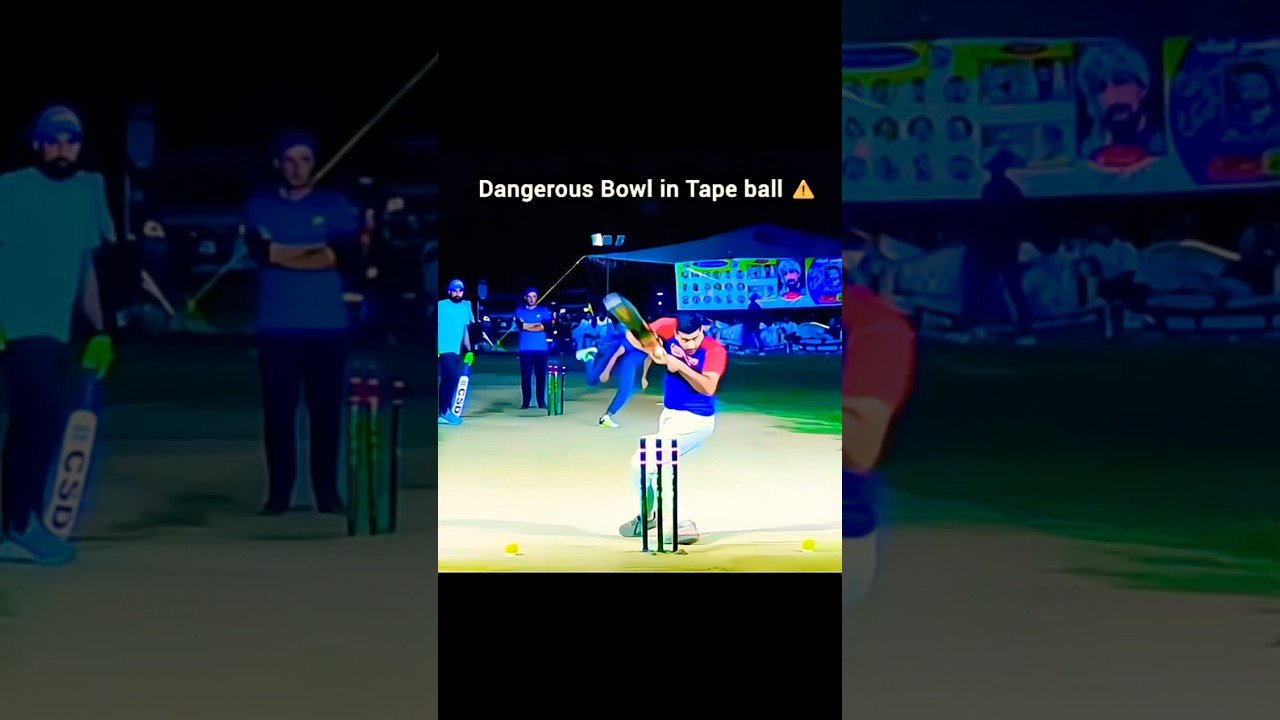 Dangerous bowl in tape ball ⚠️ 