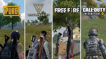 Badlanders Vs Pubg Vs Free Fire Vs Call of Duty | Battle Royale comparison android!!