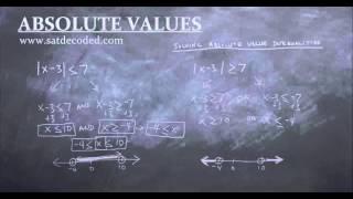 SAT Math - Absolute Values - Video 2: Solving Absolute Value Inequalities