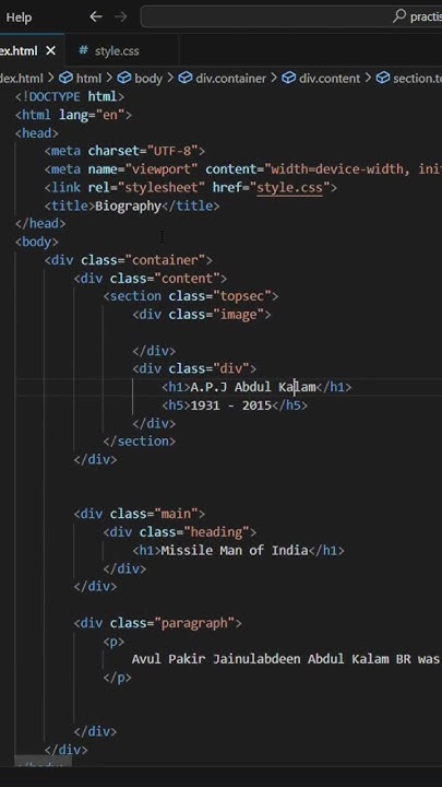 Simple Web Page Using HTML and CSS #youtubeshorts #viralshort #trending ...