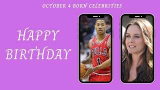 October 4 Born Celebrities : Alicia Silverstone, Derrick Rose